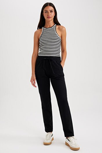 DeFacto Regular Fit Standard Thin Sweatshirt Fabric Trousers with Pockets