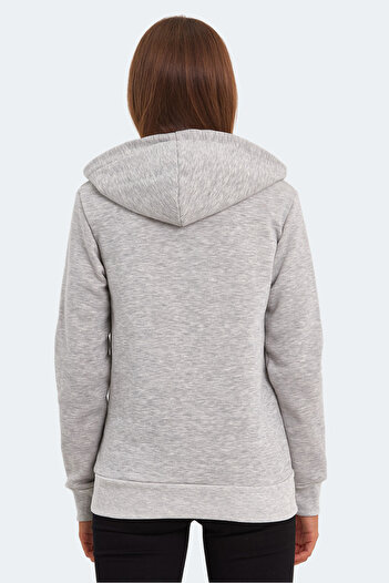 Slazenger Keshian in Women's Hooded Pocket Gray Sweatshirt