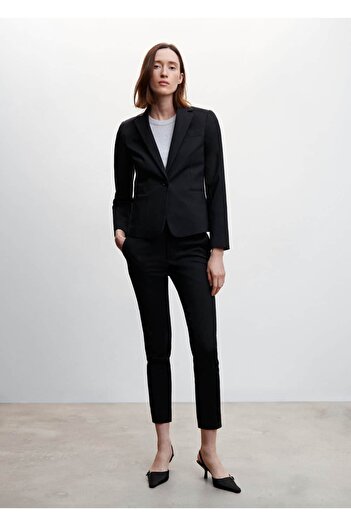 MANGO Woman Fit Cut Suit Jacket with Pockets