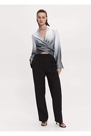 MANGO Woman Gradient Double Breasted Shirt