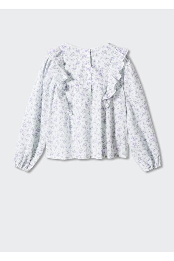 MANGO Kids Floral Flounce Μπλούζα