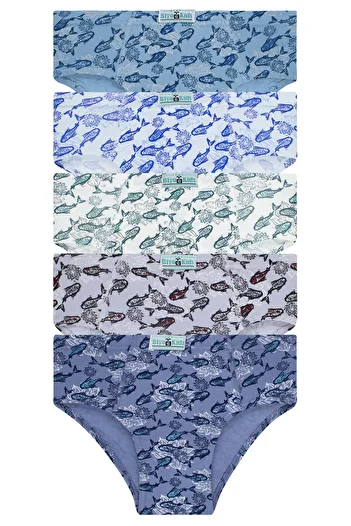 biyokids Boy's 5 Pack Colorful Slip Panties