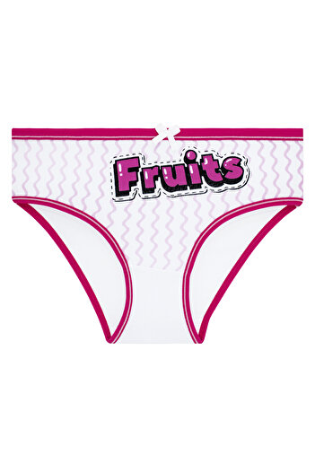 biyokids Girls' 5-Pack Colorful Slip Panties - Cute Fruits -