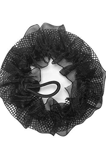 TAKIŞTIR Black Color Mesh Detailed Knob Buckle