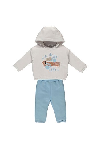 Bebetto Baby Boy Friendly Animal 2-Piece Set Blue K 4011
