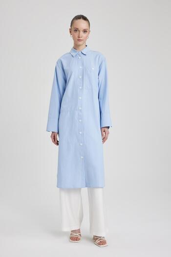 DeFacto Relax Fit Poplin hosszú ujjú ing tunika A8509ax23sm