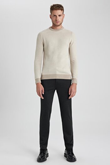 DeFacto Standard Fit Regular Cut Crew Neck Knitwear Sweater X5159Az23Wn