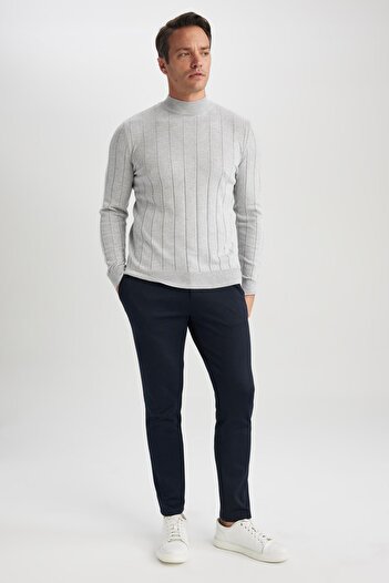 DeFacto Slim Fit Slim Fit Half Turtleneck Knitwear Sweater X7395Az23Au