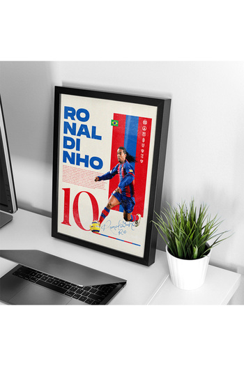 Sekiz Numara Ronaldinho Barcelona Unutulmazlar Serisi Poster