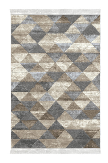 Alanur Home Eco Trend DJT 2-Piece Washable Non-Slip Base Bathroom Mat 661 Scandinavian Beige (60 x 100 - 50 x 60)