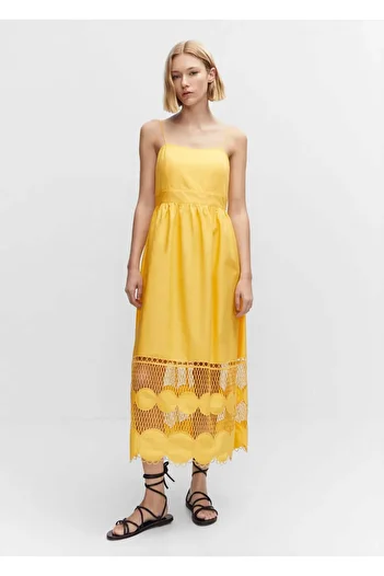 MANGO Woman Embroidered Piece Dress