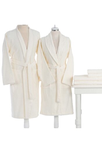MEŞELİ TEKSTİL Bathrobe Set Single 4 Pieces