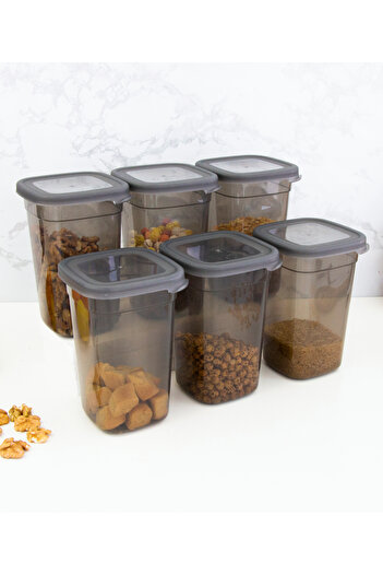 Dükkanönü 6 Pieces Rectangular Storage Container - 1.1 Lt. 1100 Ml.50880