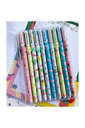 Behappycraft by Woohoobox Pack of 10 Unicorn and Flamingo Design Ballpoint Pens