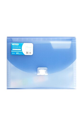 Bigpoint Gusseted File 13 Pockets Locked A4 Blue