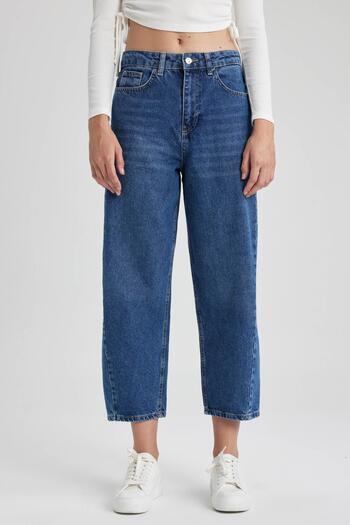 DeFacto Kalhoty Carrot Fit Jean Délka ke kotníkům 100% bavlna