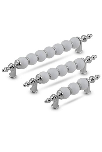 Lina Misket Porțelan Aspect Cromat 224mm Mâner Modele Dulap Sertar Mobilier Bucătărie Mâner