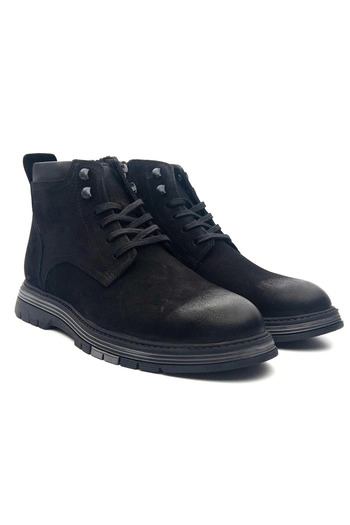 KOMCERO 1233 Ανδρικές δερμάτινες μπότες Nubuck με φερμουάρ