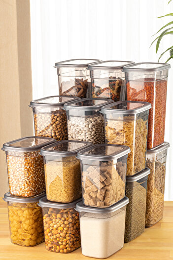Vienev 18 Pieces Peggy Rectangular Storage Container Set 6x( 1900ml, 1500ml, 1150ml ) with Label