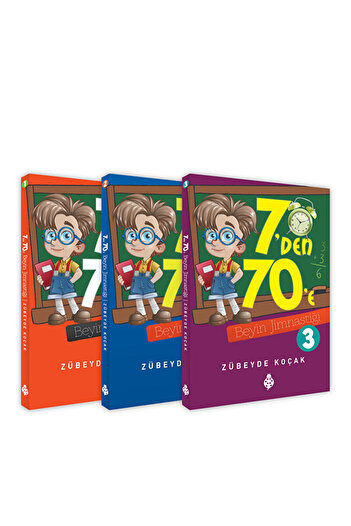 Uğurböceği Yayınları Brain Gymnastics from 7 to 70 - 3 Books / Zübeyde Koçak / Ladybird Publications / 5330006480557