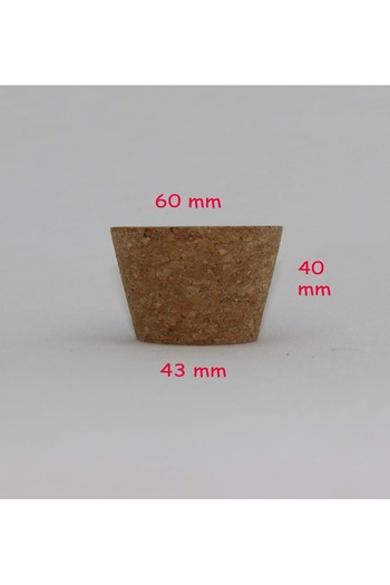 Jenisa Carboy Large and Short Cork Stopper - 60*43*40