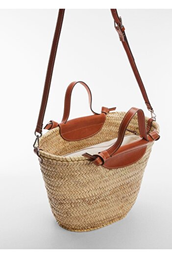 MANGO Woman Τσάντα Raffia