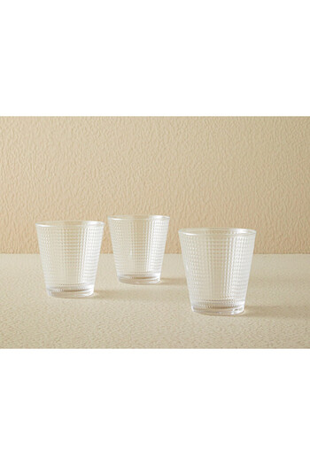 English Home Unique Glass 3-Piece Soft Drink Glass 250 Ml Transparent