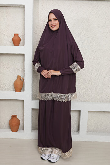 Kutay Collection SELF TURBANED WOMEN'S PRAYER DRESS