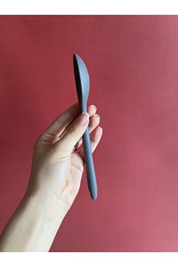 Multiamo Sert Uçlu Isıya Dayanıklı Yanmaz Yapışmaz Silikon Kısa Derin Kaşık 20 Cm