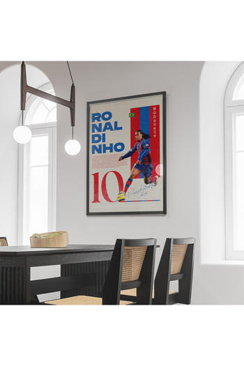 Sekiz Numara Ronaldinho Barcelona Unutulmazlar Serisi Poster