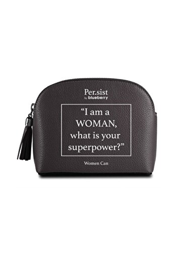 Blueberry Per.sist Women's Black Makeup Bag Bbba0008