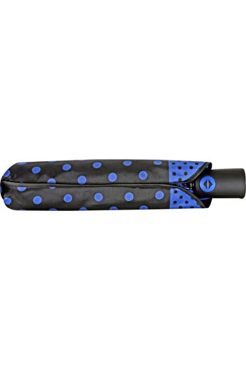 Marlux Umbrella Şemsiyesi Siyah Mavi Puanteli Otomatik Çanta Boy