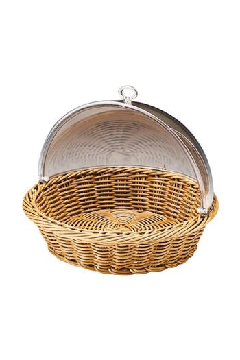 Zicco Polycarbonate Rolltop Bread Basket with Lid, Fanus 41x11 Cm