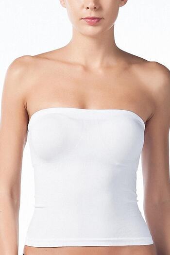 Miss Fit Plain / Patternless Strapless Strappy Women's Undershirt 1403