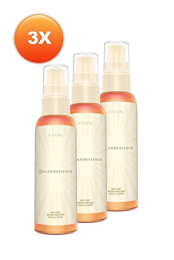 AVON Incandessence Kadın Vücut Spreyi 100 Ml. Üçlü Set