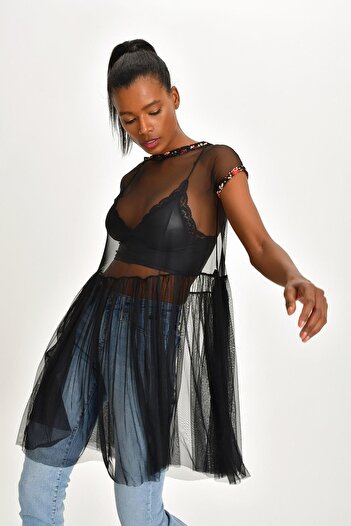Quincey Women's Tulle Tunic