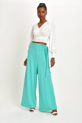 Quincey Wide Leg Crepe Trousers