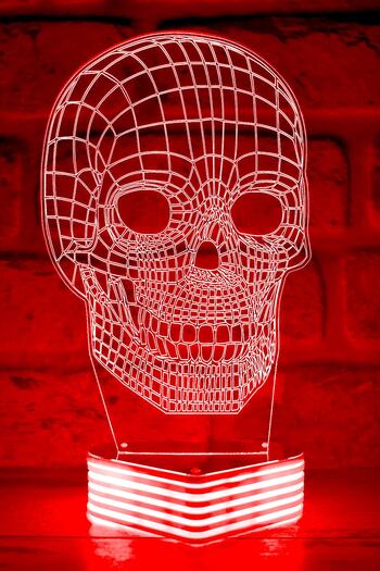 Hediye Kovanı 3d View Led Lamp with Skull Head Image