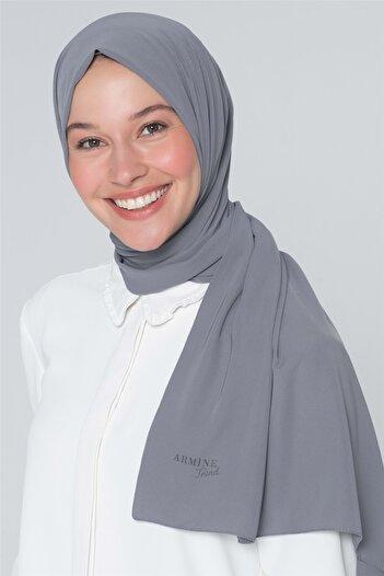 Armine Γυναικείο μεταξωτό σάλι Medina Grey Trend