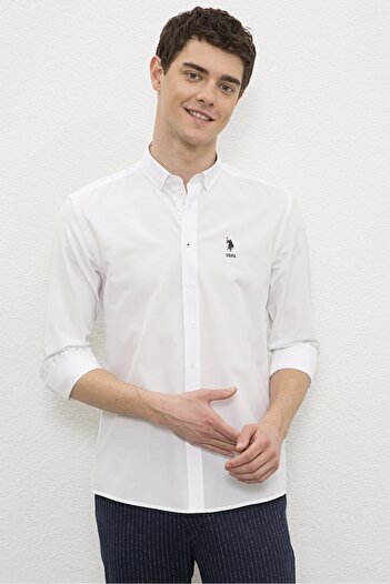 U.S. Polo Assn. Біла чоловіча сорочка G081Sz004.000.1178751