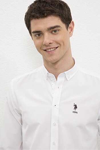 U.S. Polo Assn. Біла чоловіча сорочка G081Sz004.000.1178751