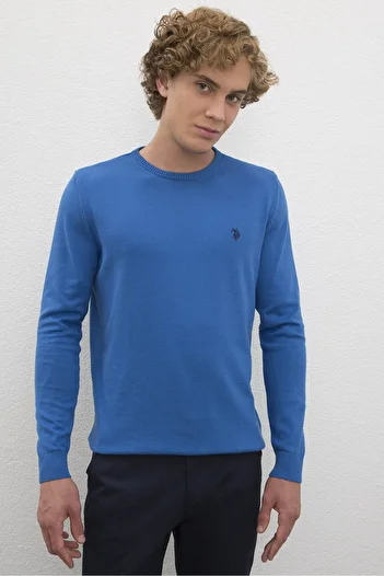 U.S. Polo Assn. Pulover albastru pentru bărbați