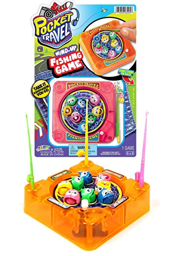 Binbirreyon Mini Wind Up Fishing Game 3 Person Travel Type Pc306