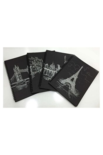 Liz Black Notebook Spiral 17 X 24 Cm