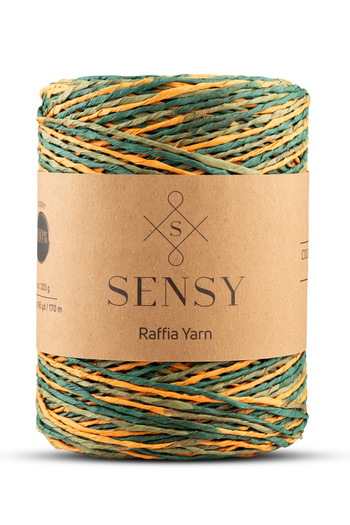SENSY Premium Multi Color Marbled 170M Φυσικό Χαρτοσχοινί, Ψάθινο Χαρτοσχοινί, Ράφια, Τσάντα, Σουπλά, Σχοινί Καπέλου,