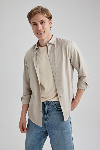 DeFacto Regular Fit Cotton Long Sleeve Shirt A4648ax23au