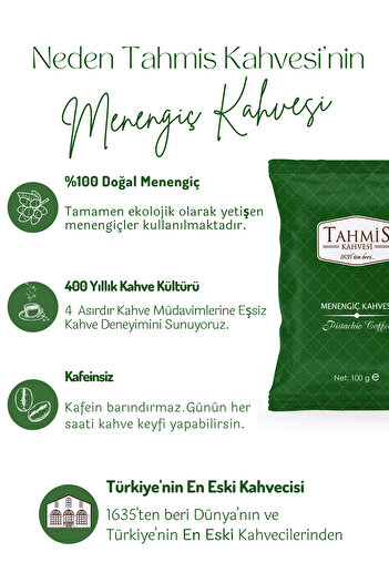 Tahmis 3'lü 100 Gr Menengiç Osmanlı Dağ Çilekli Aromalı Türk Kahvesi Seti