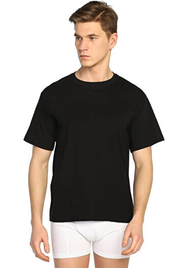 Seher Yıldızı 003 Colorful Men's Crew Neck Undershirt 6 Pieces