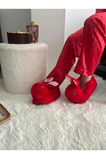 Behtah Kundura Rabbit Figured Plush Slippers Home Slippers Home Shoes Home Boots Keeps Feet Warm