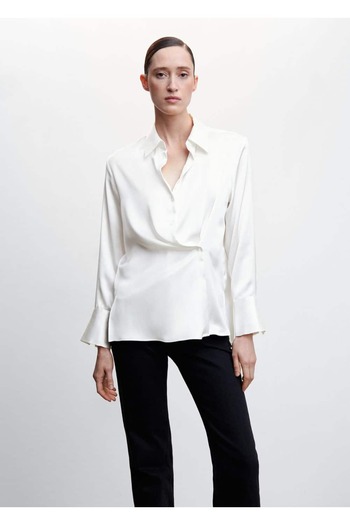 MANGO Woman Drape Detailed Shirt